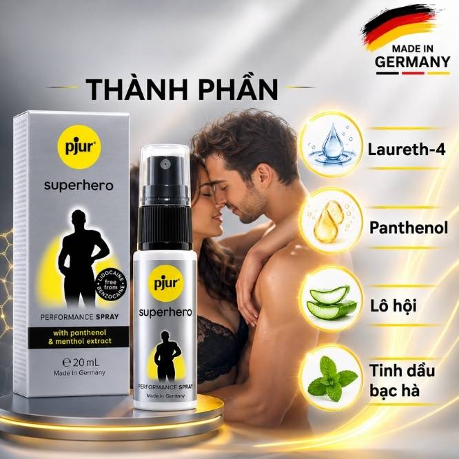 Thành Phần Của Xịt Kéo Dài Thời Gian Superhero Performance Spray