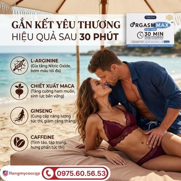 Thành phần tự nhiên trong viên uống Orgasm Max For Men