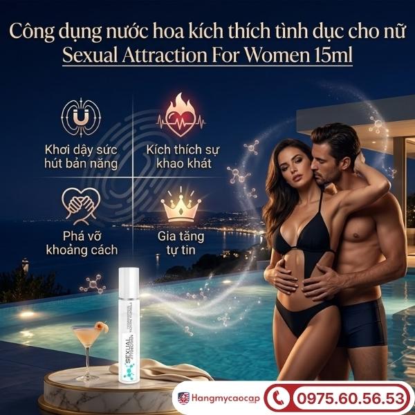 Công dụng vượt trội của nước hoa Sexual Attraction For Women 15ml