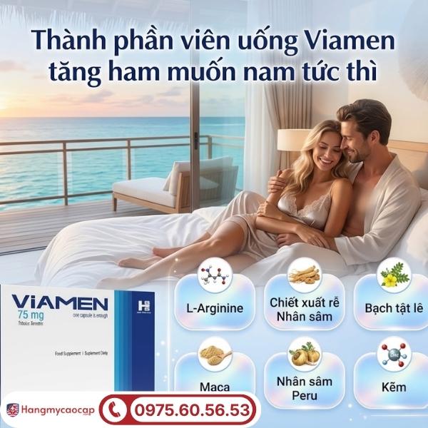 Thành phần tự nhiên trong viên uống Viamen