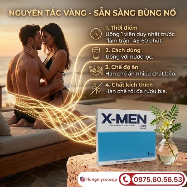 Đối tượng sử dụng và cách bảo quản viên uống X-men