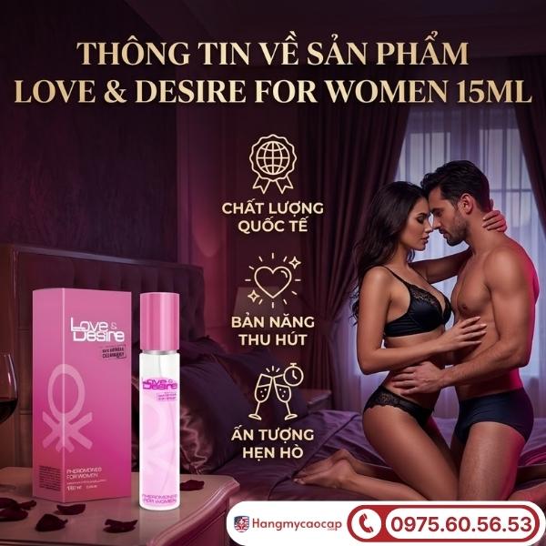 Giới thiệu sản phẩm Giới thiệu sản phẩm Love & Desire For Women 15ml