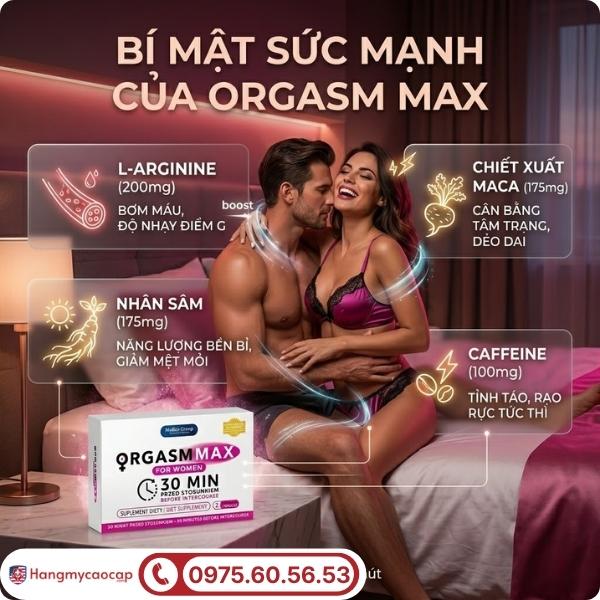 Thành phần tự nhiên trong viên uống Orgasm Max For Women