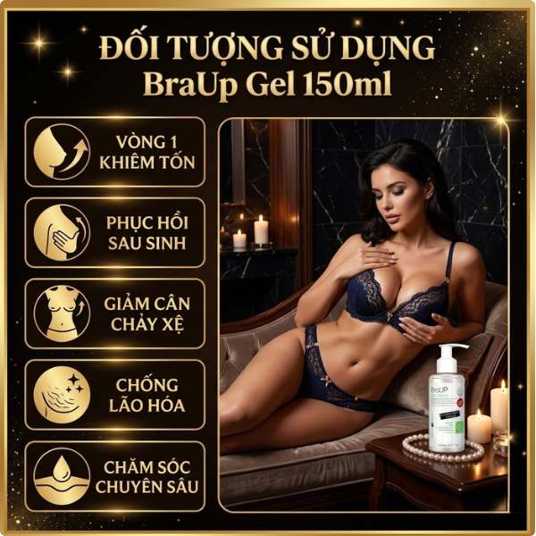 Đối tượng sử dụng BraUp Gel 150ml