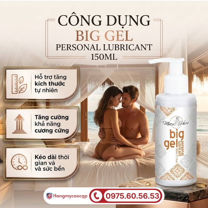 Công dụng vượt trội của Big Gel Personal Lubricant 150ml