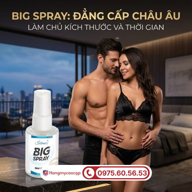 Tổng quan về chai xịt tăng kích thước dương vật Big Spray 50ml