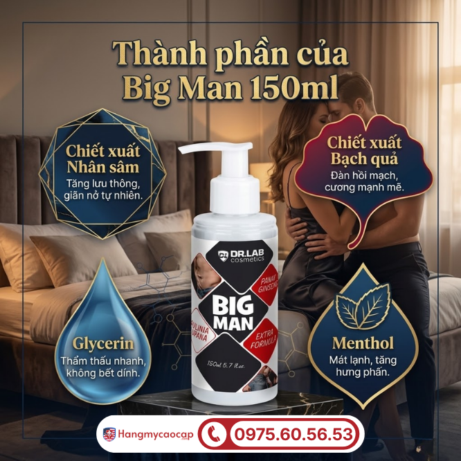 Thành phần của Dr.Lab Big Man 150ml