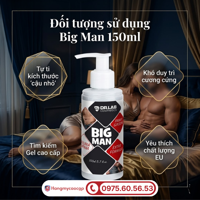 Đối tượng sử dụng Dr.Lab Big Man 150ml