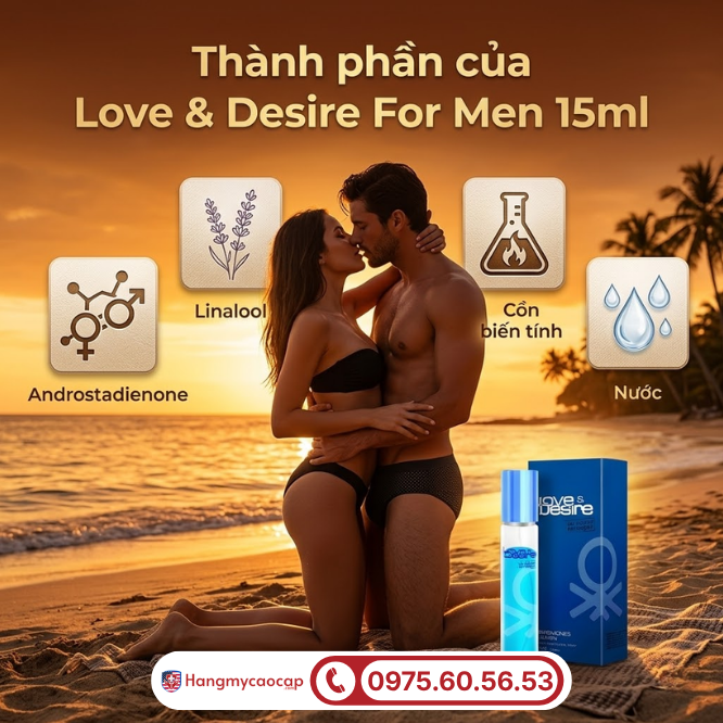Thành phần khoa học có trong Love & Desire For Men 15ml