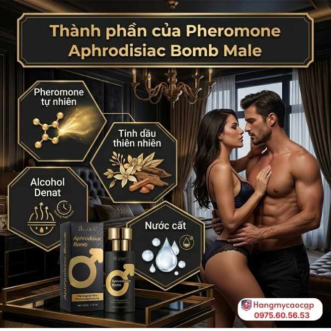 Bảng Thành Phần Đột Phá Của Pheromone Aphrodisiac Bomb Male