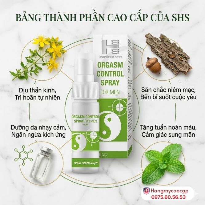 Thành Phần Thảo Dược Của SHS Orgasm Control Spray