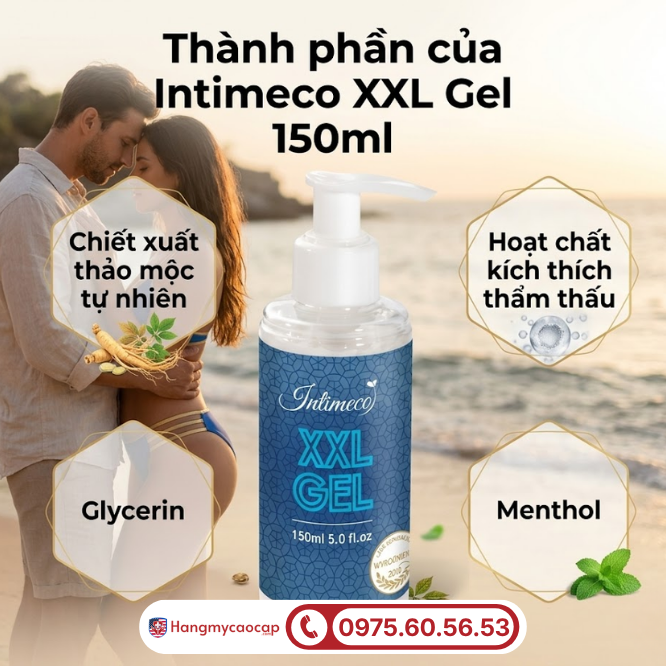 Hệ thành phần vượt trội có trong XXL Gel 150ml