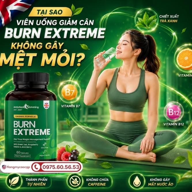 Giải mã lý do Burn Extreme 60 viên giúp đốt mỡ hiệu quả mà không gây mệt mỏi