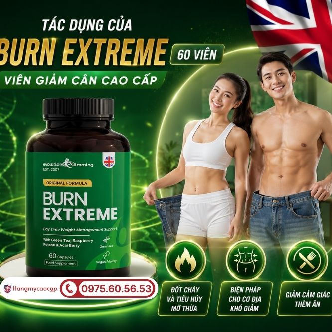 Cơ chế đốt mỡ chuyên sâu của Burn Extreme 60 Viên