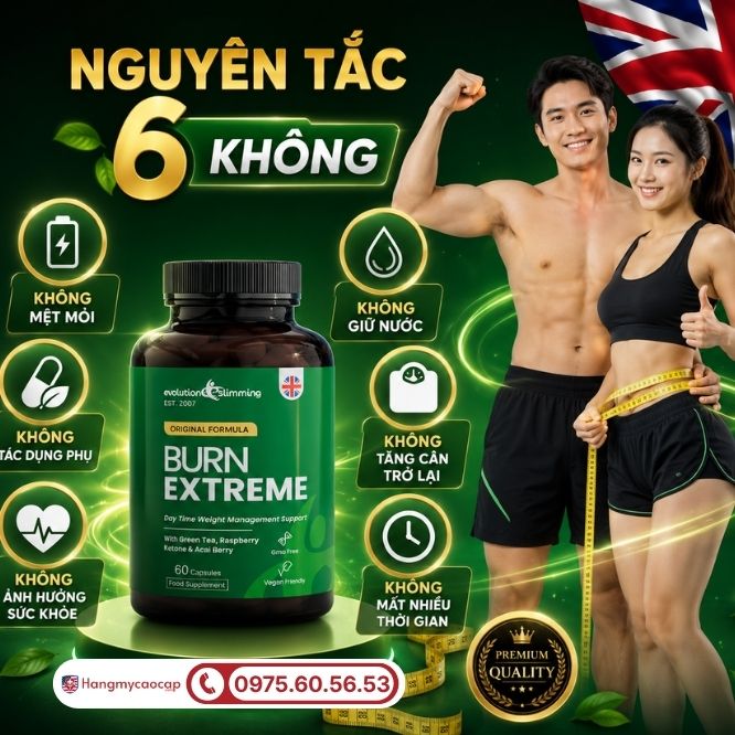 Cơ chế đốt mỡ chuyên sâu của Burn Extreme 60 Viên