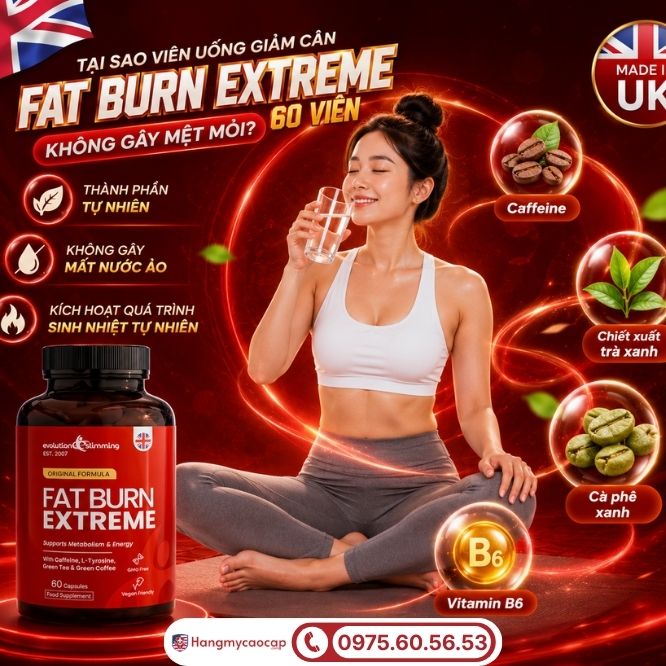Bí quyết đốt cháy mỡ thừa mà không gây kiệt sức của Fat Burn Extreme 60 viên