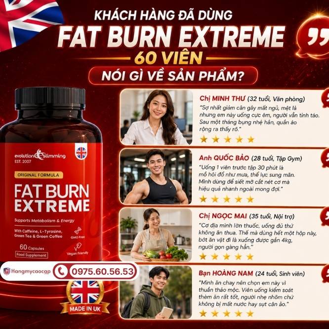 Phản hồi thực tế từ những người dùng Fat Burn Extreme 60 viên