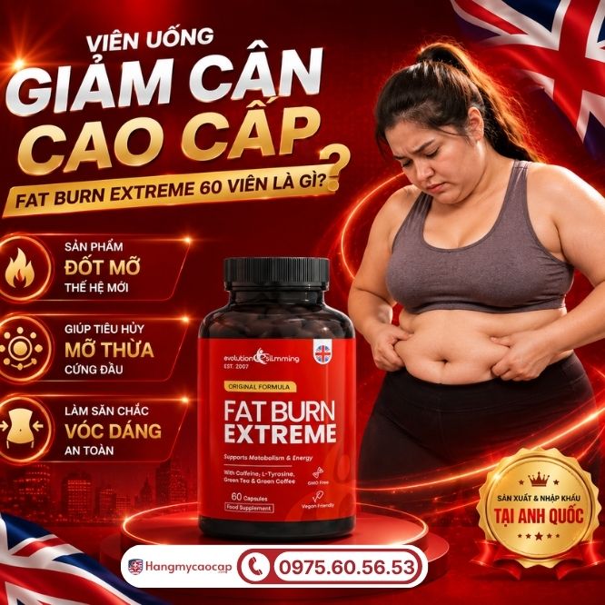 Tổng quan về viên uống hỗ trợ giảm cân Fat Burn Extreme 60 viên