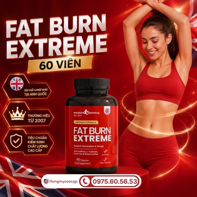 Tổng quan về viên uống hỗ trợ giảm cân Fat Burn Extreme 60 viên