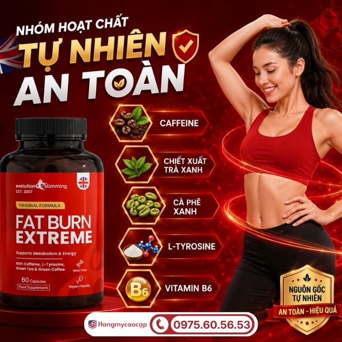 Thành phần tự nhiên và lành tính của Fat Burn Extreme 60 viên