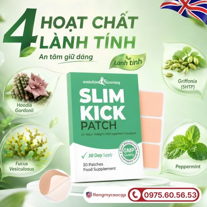 Phân tích công thức hoạt chất tự nhiên bên trong Slim Kick 30 miếng