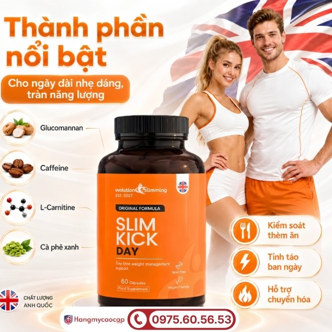 Bảng thành phần đột phá tạo nên sức mạnh chuyển hóa của Slim Kick Day