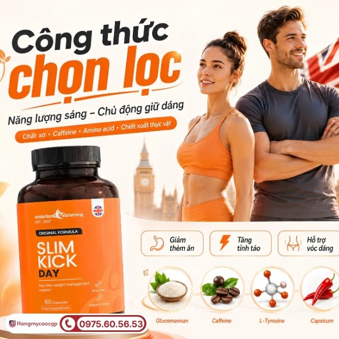 Bảng thành phần đột phá tạo nên sức mạnh chuyển hóa của Slim Kick Day