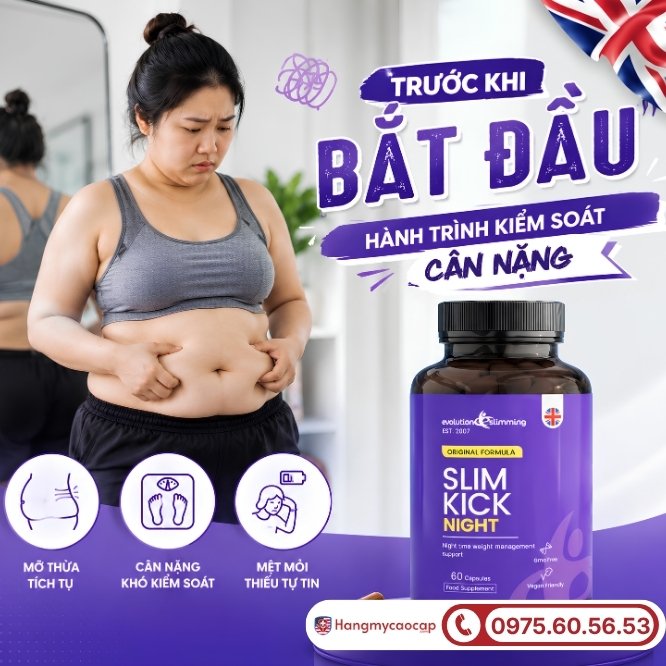 Tổng quan về viên uống giảm cân cao cấp Slim Kick Night