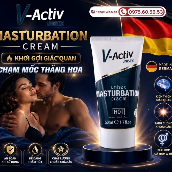 Khám phá gel V-Activ Masturbation Cream Unisex 50ml